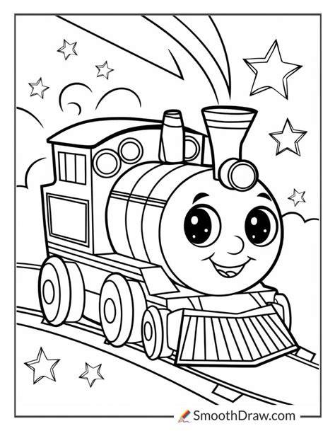 Train Color Pages Free Printable