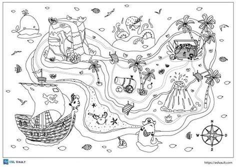 Treasure Map Coloring Page
