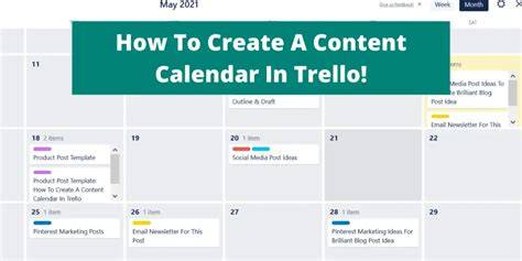 Trello Content Calendar