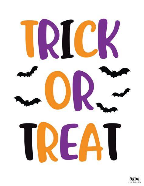 Trick Or Treat Sign Printable