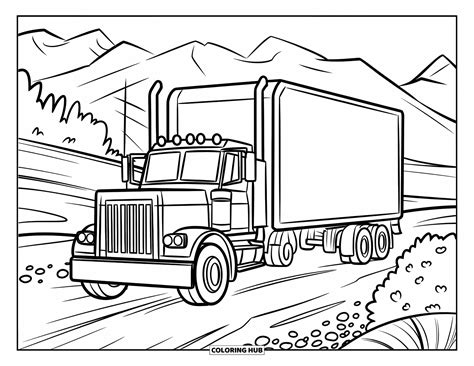 Trucks Printable Coloring Pages