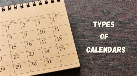 Types Of Calendar