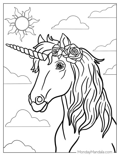 Unicorn Coloring Sheets Free Printable