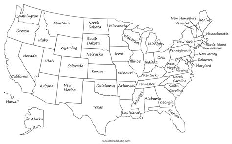 United States Map Printable Free