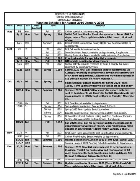 University Of Wisconsin Academic Calendar