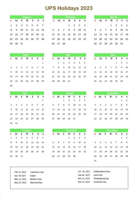 Ups Calendar 2024
