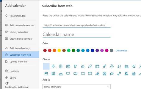 Url For Outlook Calendar