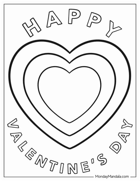 Valentine Heart Coloring Pages