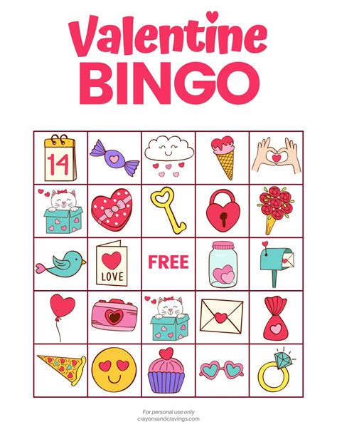Valentine S Day Bingo Printable Free