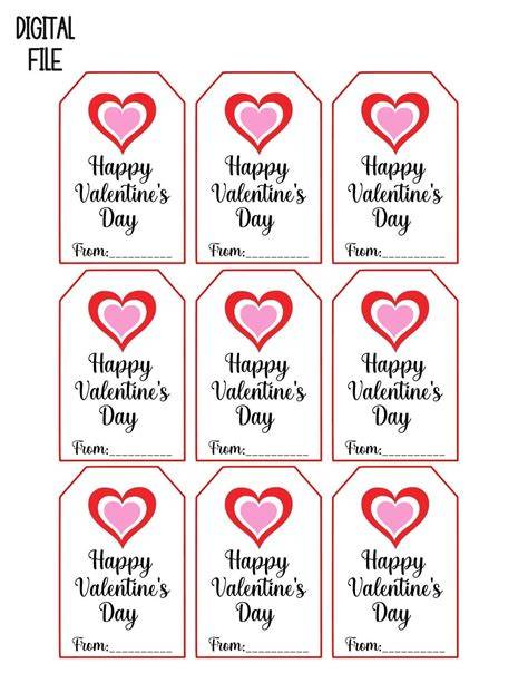 Valentines Day Tags Printable