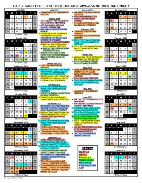 capistrano unified calendar
