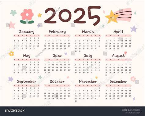 cute calendar 2025