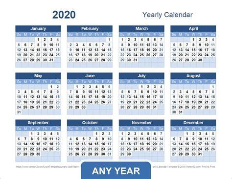 Vertex42 Printable Calendar