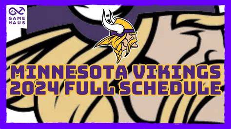 Vikings Schedule 2024 Printable