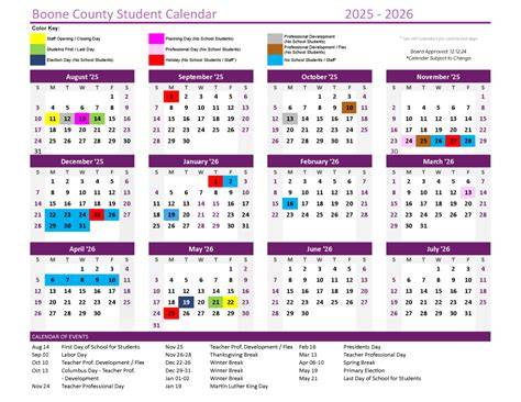 boone county kentucky schools calendar