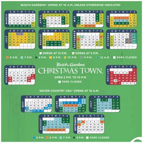 busch gardens crowd calendar