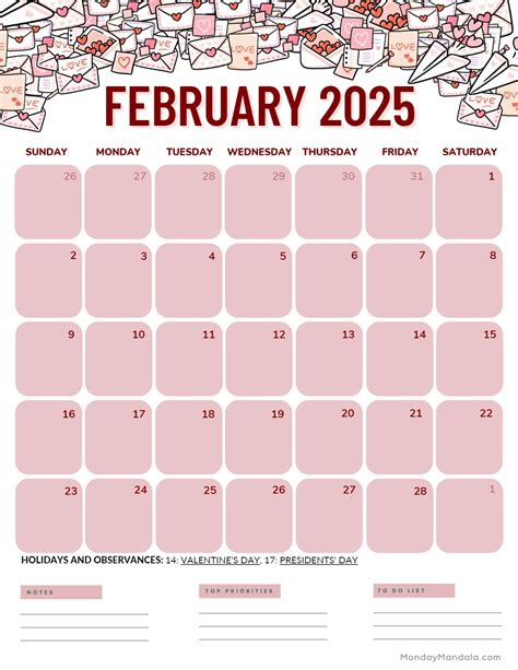 february 2025 calendar