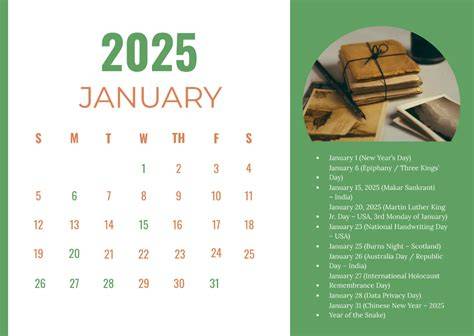 january 2025 calendar