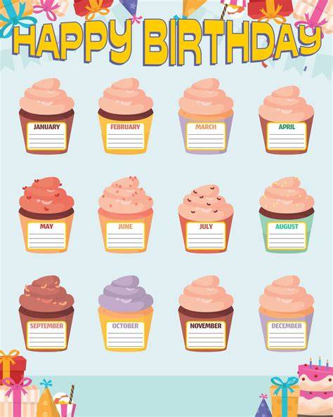 birthday calendar template