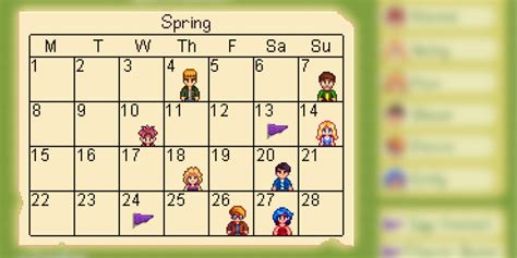 calendar stardew valley