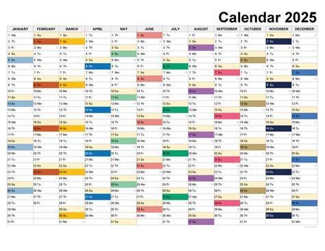 free 2025 calendar by mail