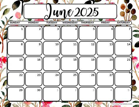 june 2025 calendar printable