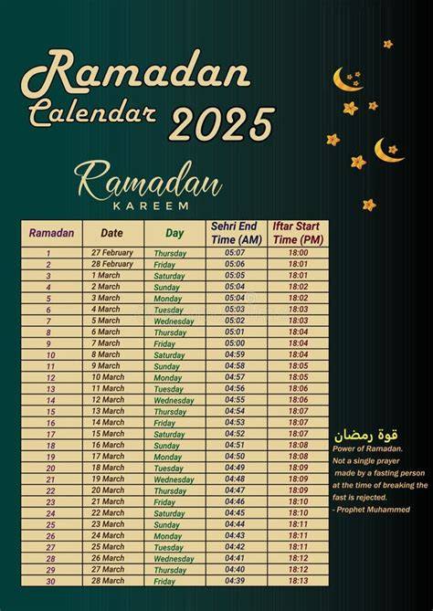 ramadan calendar 2025