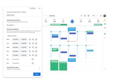 google calendar appointment scheduling