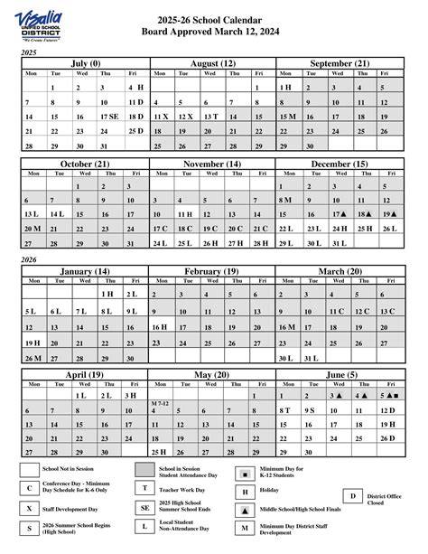 Vusd School Calendar