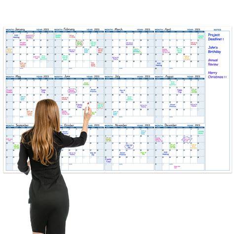 Wall Calendar Dry Erase