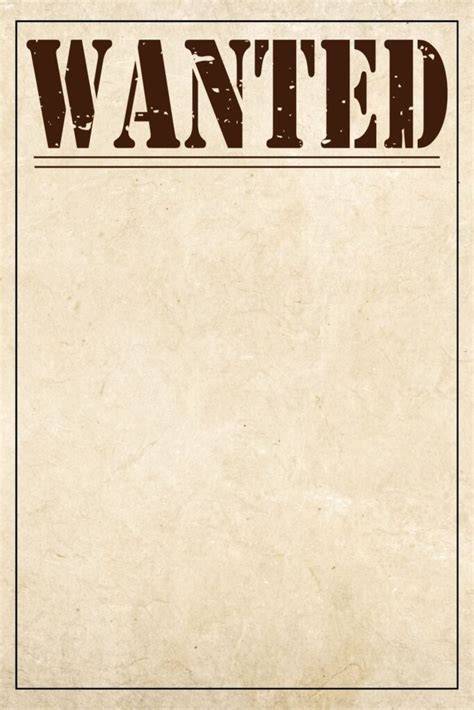 Wanted Poster Printable