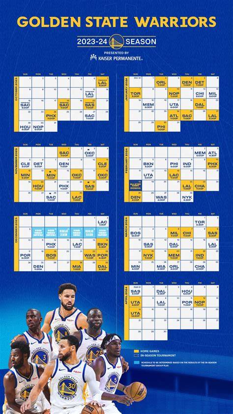 Warriors Schedule 2024 Printable
