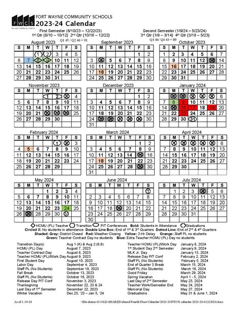 Wayne Community Schools Calendar