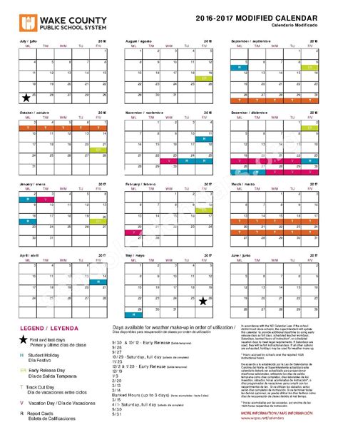 Wcpss Modified Calendar