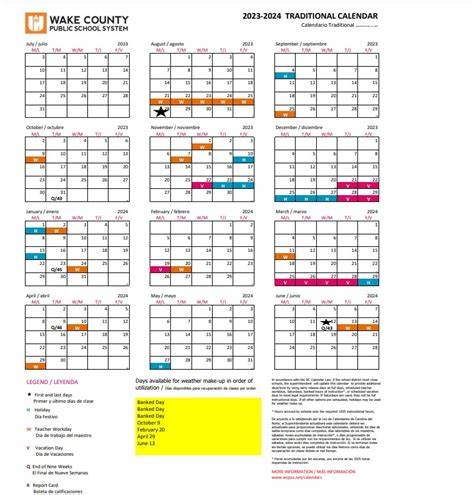 Wcpss Traditional Calendar 23 24