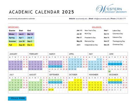 Wcu 2025 Academic Calendar
