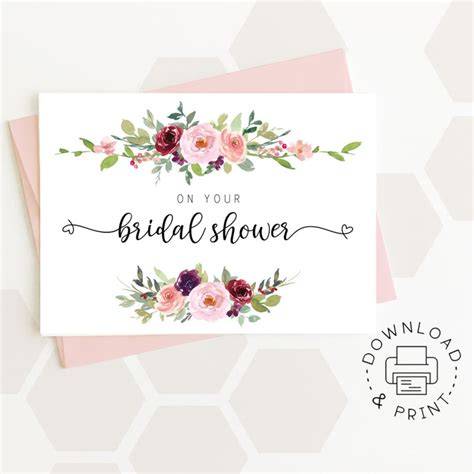 Wedding Shower Cards Printable Free