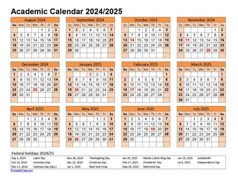 Weitzman Academic Calendar