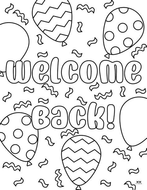 Welcome Back Coloring Pages
