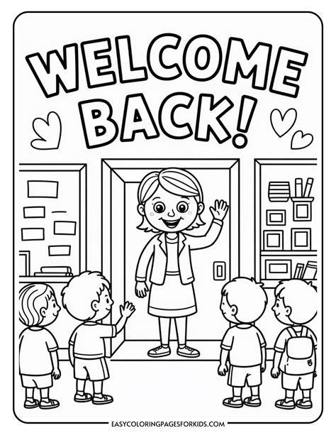 Welcome Back To School Coloring Pages