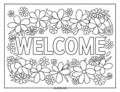 Welcome Coloring Pages