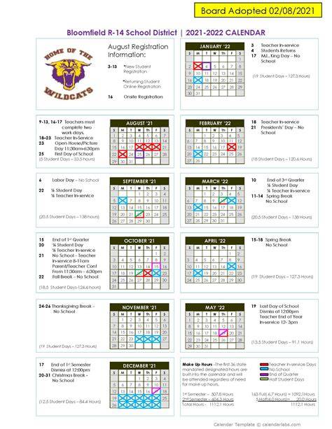 West Bloomfield Calendar