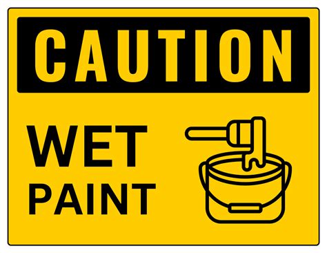 Wet Paint Sign Printable