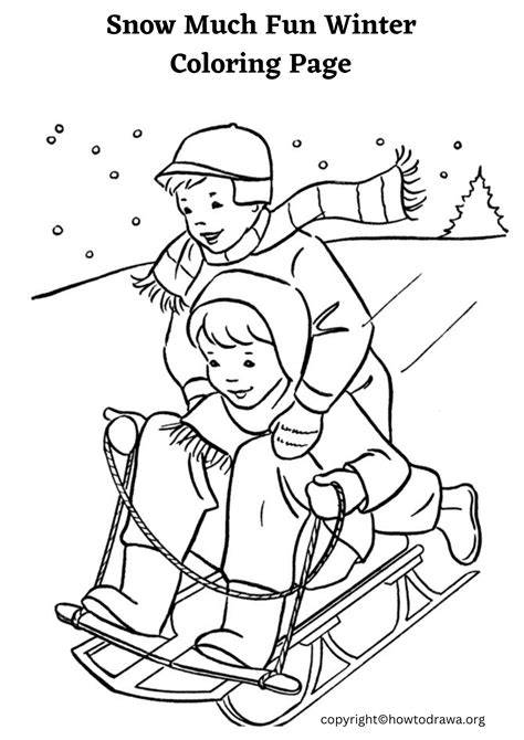 Winter Color Pages For Preschoolers