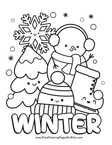 Winter Color Sheets Printable