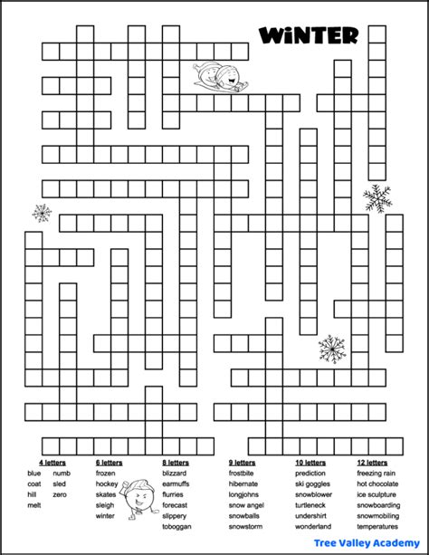 Winter Puzzles Printable