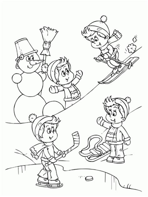 Winter Sports Coloring Pages