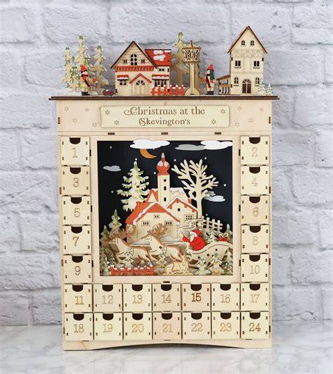 Wooden Advent Calendar With Doors