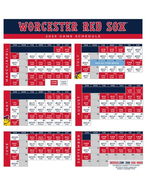 Woosox Schedule 2025 Printable