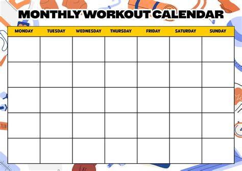 Workout Printable Calendar